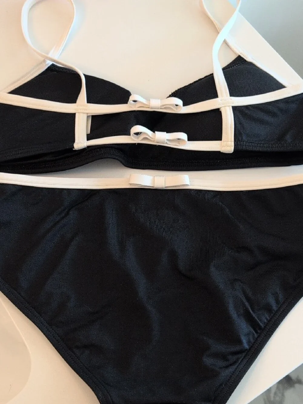 Kate Spade spade Black and White Contrast Bikini Set